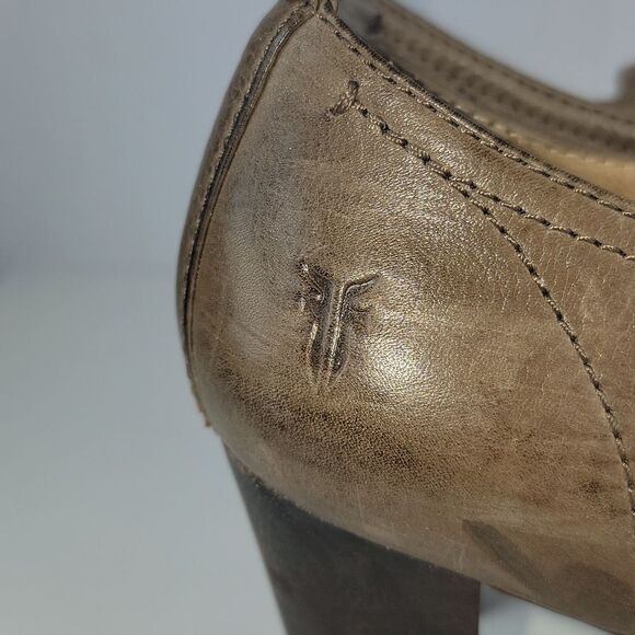 Frye Miranda Lace Leather Heels Distressed Booties - Picture 16 of 16